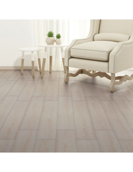 Listoni Pavimento Autoadesivi in PVC 5,02 m² 2 mm Rovere Bianco