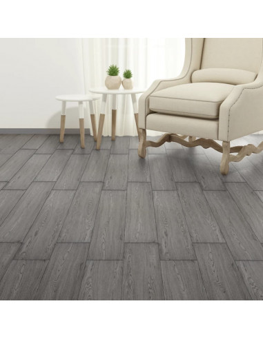 Listoni Pavimentazione Autoadesivi PVC 5,02 m² 2mm Grigio Scuro