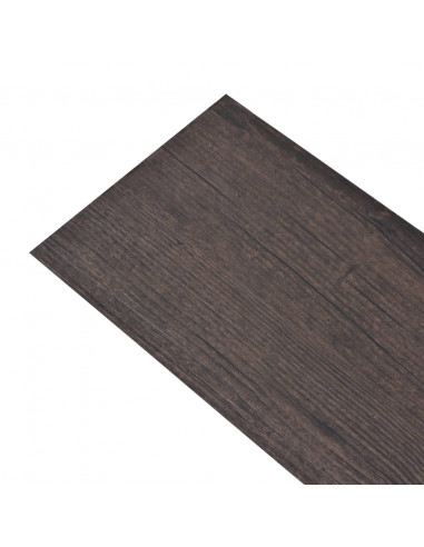 Listoni Pavimentazione Autoadesivi PVC 5,02m² 2mm Marrone Scuro