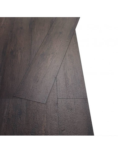 Listoni Pavimentazione Autoadesivi PVC 5,02m² 2mm Marrone Scuro