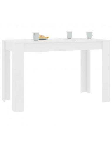 Tavolo da Pranzo Bianco 120x60x76 cm in Legno Multistrato