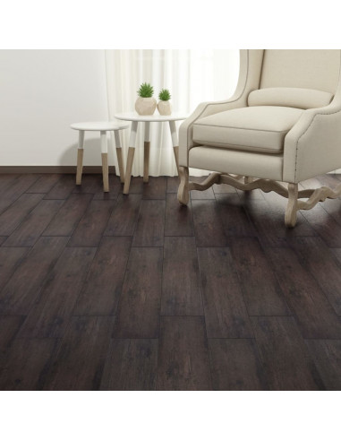 Listoni Pavimentazione Autoadesivi PVC 5,02m² 2mm Marrone Scuro