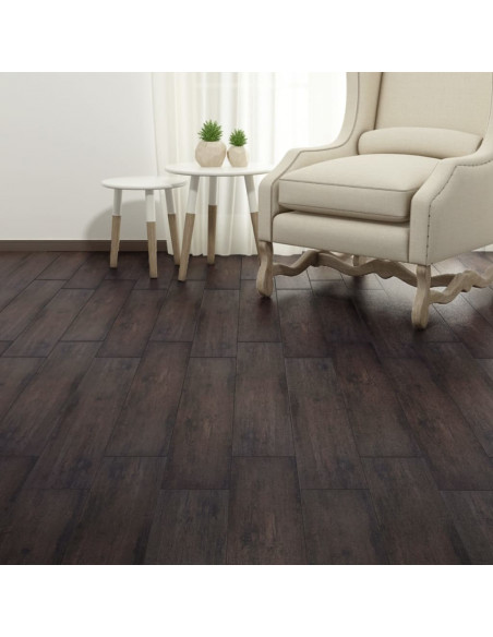 Listoni Pavimentazione Autoadesivi PVC 5,02m² 2mm Marrone Scuro