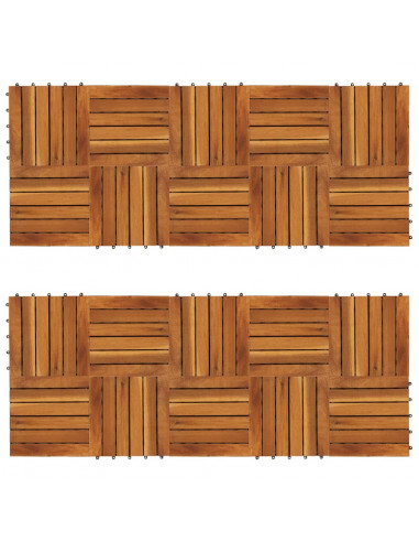 Listelli Pavimentazione Design Verticale 30x30cm Acacia 20 pz