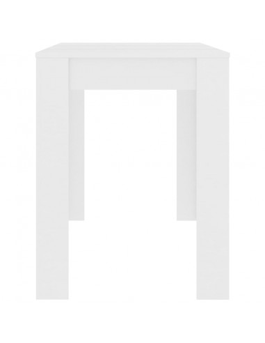 Tavolo da Pranzo Bianco 120x60x76 cm in Legno Multistrato