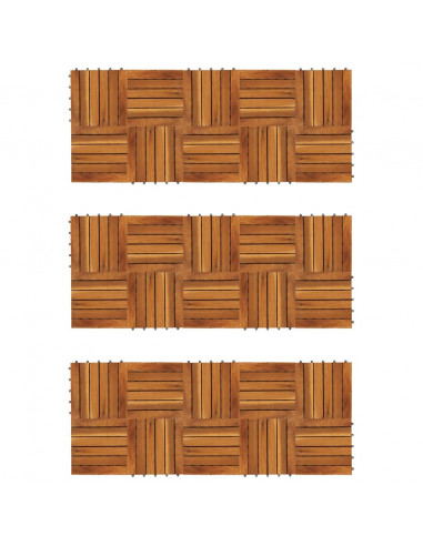 Listelli Pavimentazione Acacia Design Verticale 30x30cm 30 pz