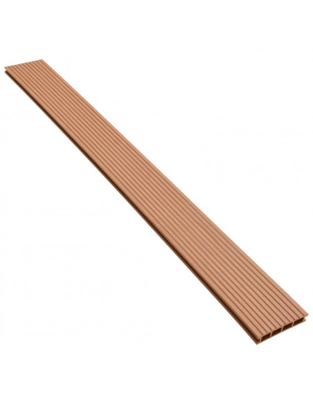 Pavimento per esterni in WPC con accessori 20 m² 2,2 m marrone