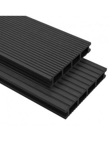 Pavimento per Esterni in WPC con Accessori 10 m² 2,2m Antracite