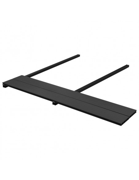Pavimento per Esterni in WPC con Accessori 10 m² 2,2m Antracite