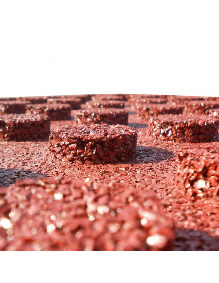 Piastrelle Anticaduta 18 pz in Gomma 50x50x3 cm Rosse