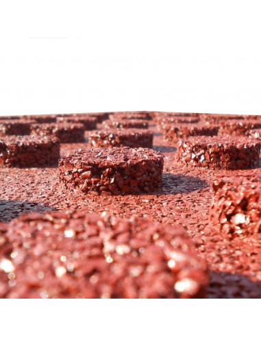 Piastrelle Anticaduta 24 pz in Gomma 50x50x3 cm Rosse