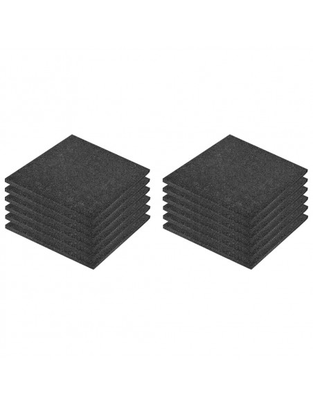 Piastrelle Anticaduta 12 pz in Gomma 50x50x3 cm Nere