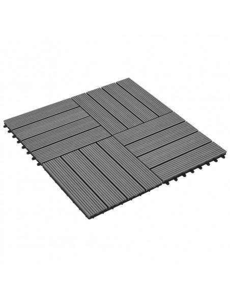 Piastrelle per Decking 22 pz 30x30cm 2mq in WPC Grigio