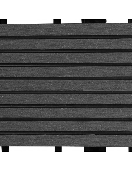 Piastrelle per Decking 22 pz 30x30cm 2mq in WPC Grigio