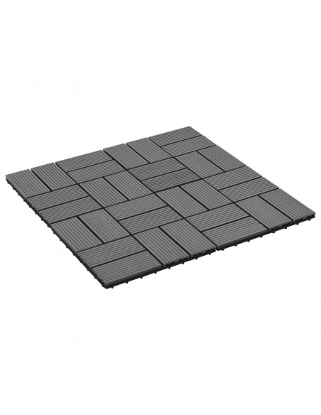 Piastrelle per Decking 22 pz 30x30cm 2mq in WPC Grigio