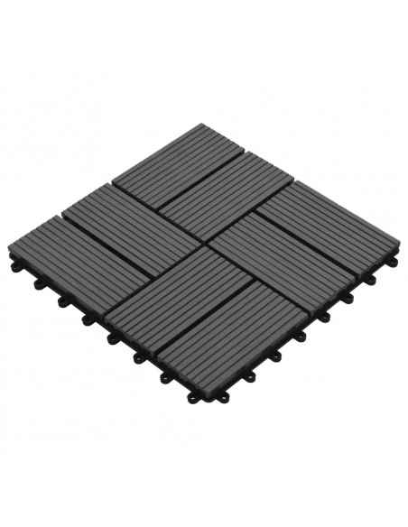 Piastrelle per Decking 22 pz 30x30cm 2mq in WPC Grigio