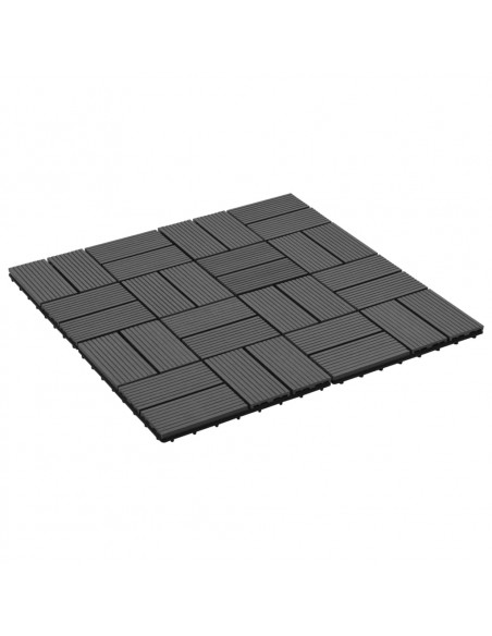 Piastrelle per Decking 22 pz 30x30cm 2mq in WPC Nero