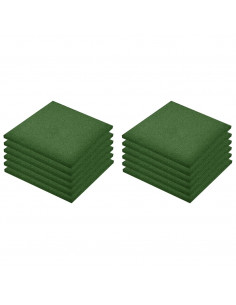 Piastrelle Anticaduta 12 pz in Gomma 50x50x3 cm Verde 2