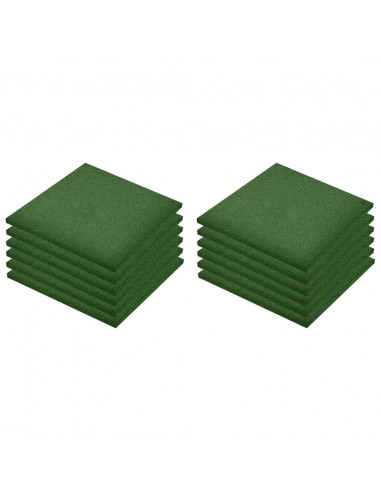 Piastrelle Anticaduta 12 pz in Gomma 50x50x3 cm Verde