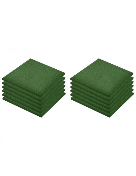 Piastrelle Anticaduta 12 pz in Gomma 50x50x3 cm Verde