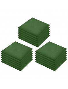 Piastrelle Anticaduta 18 pz in Gomma 50x50x3 cm Verde 2
