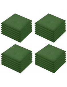 Piastrelle Anticaduta 24 pz in Gomma 50x50x3 cm Verde 2