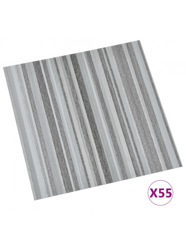 Listoni Pavimenti Autoadesivi 55 pz in PVC 5,11m² Grigio Chiaro