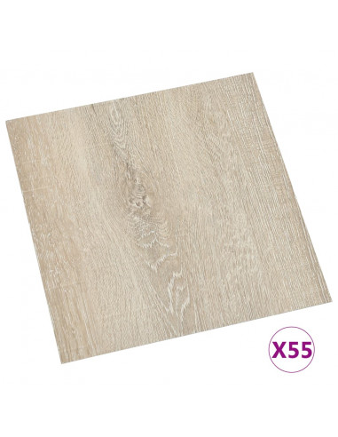 Listoni per Pavimenti Autoadesivi 55 pz in PVC 5,11 m² Beige