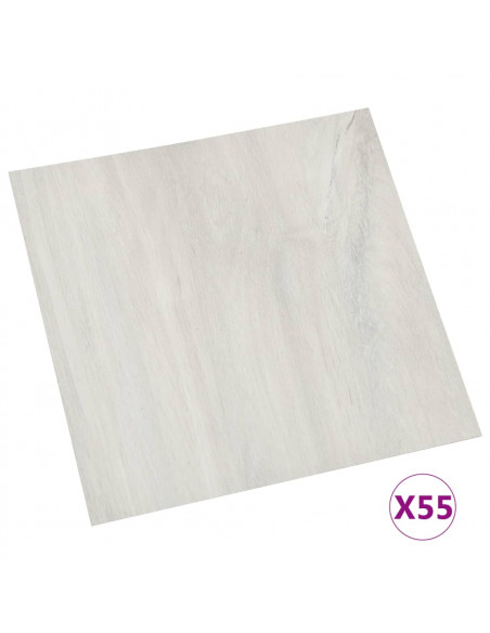 Listoni per Pavimenti Autoadesivi 55 pz in PVC 5,11 m² Crema