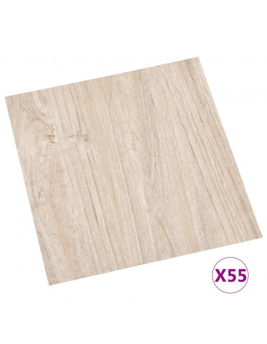 Listoni Pavimenti Autoadesivi 55 pz PVC 5,11 m² Marrone Chiaro