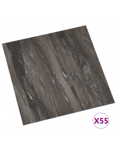 Listoni Pavimenti Autoadesivi 55 pz in PVC 5,11 m² Grigio Scuro 2