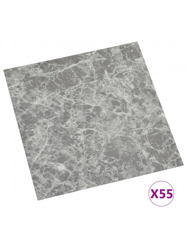 Listoni Pavimenti Autoadesivi 55 pz PVC 5,11 m² Grigio Cemento