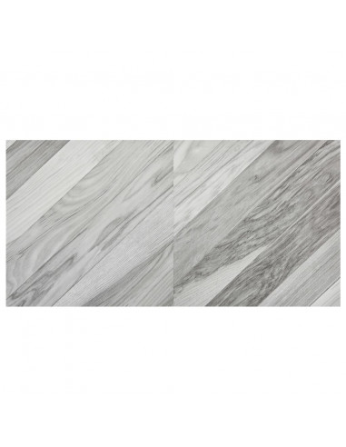 Listoni Pavimenti Autoadesivi 55 pz in PVC 5,11 m² Grigi Rigati