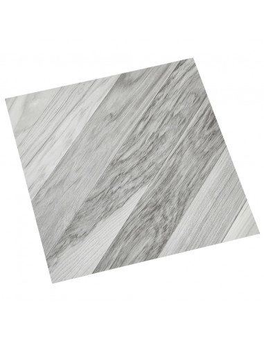 Listoni Pavimenti Autoadesivi 55 pz in PVC 5,11 m² Grigi Rigati