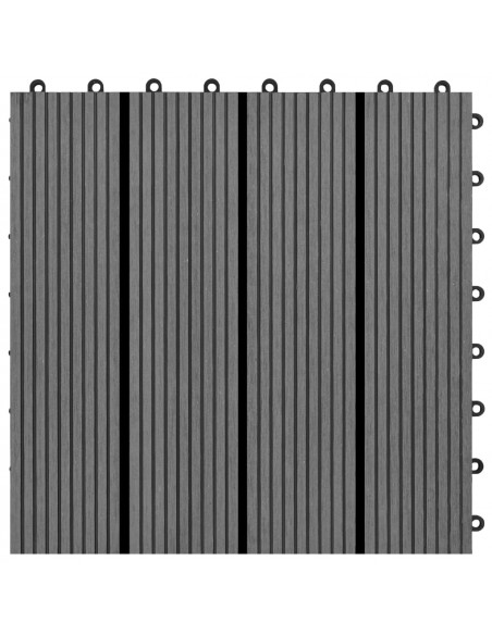 Set piastrelle WPC 30x30cm 11pz per 1,00m²grigio