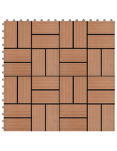 Piastrelle per Decking in WPC 11 pz 30x30cm 1mq Marrone