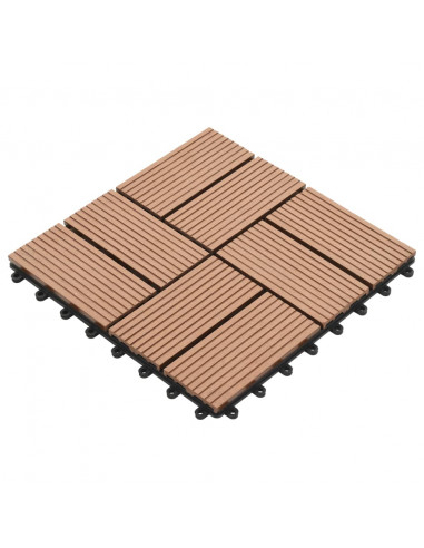 Piastrelle per Decking in WPC 11 pz 30x30cm 1mq Marrone