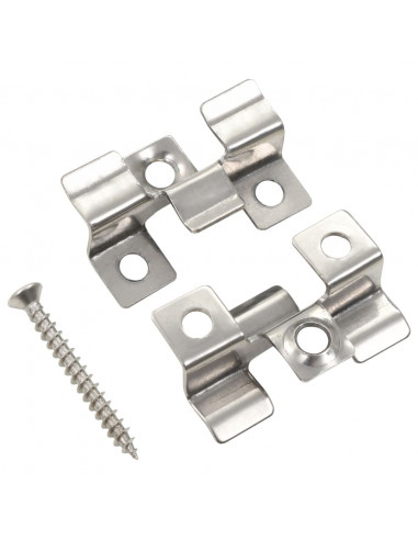 Clip per Decking 100 pz con 200 Viti in Acciaio Inossidabile