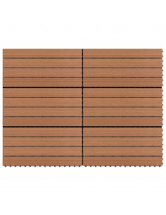 Pannelli in WPC 60x30 cm 6 pz 1m² Marrone 2