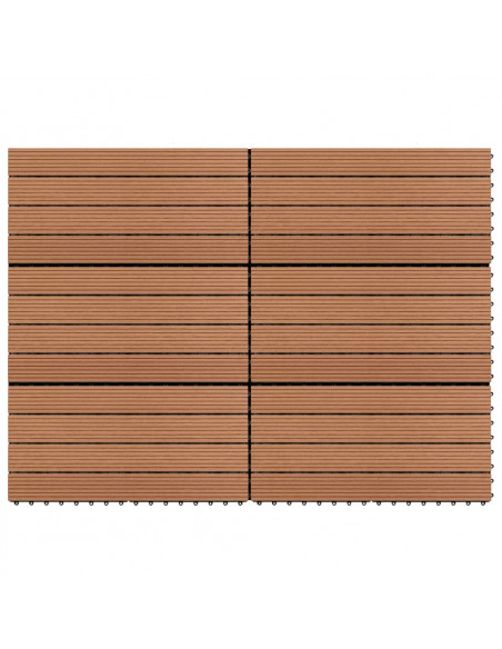 Pannelli in WPC 60x30 cm 6 pz 1m² Marrone