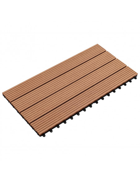 Pannelli in WPC 60x30 cm 6 pz 1m² Marrone