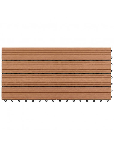 Pannelli in WPC 60x30 cm 6 pz 1m² Marrone