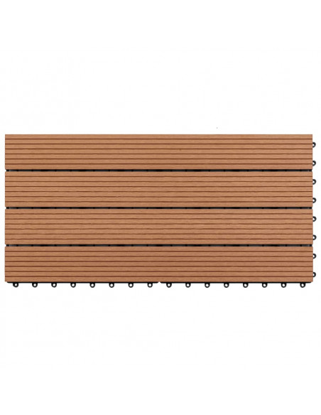 Pannelli in WPC 60x30 cm 6 pz 1m² Marrone