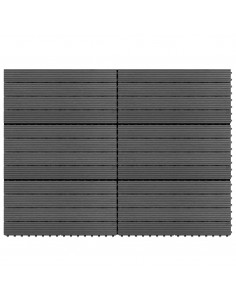 Pannelli in WPC 60x30 cm 6 pz 1m² Grigio 2