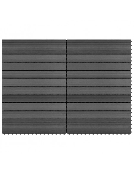 Pannelli in WPC 60x30 cm 6 pz 1m² Grigio