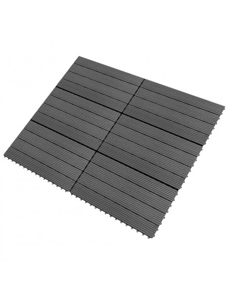 Pannelli in WPC 60x30 cm 6 pz 1m² Grigio