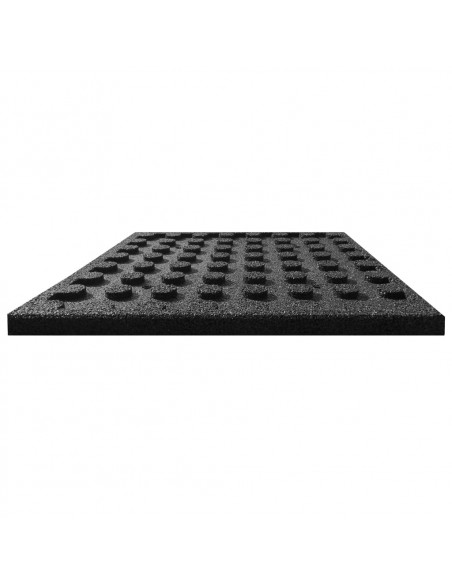 Piastrelle Anticaduta 6 pz in Gomma 50x50x3 cm Nero