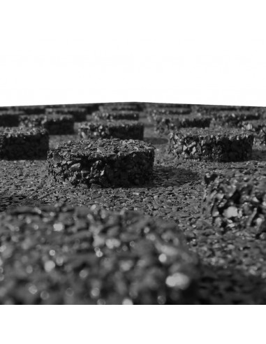 Piastrelle Anticaduta 6 pz in Gomma 50x50x3 cm Nero