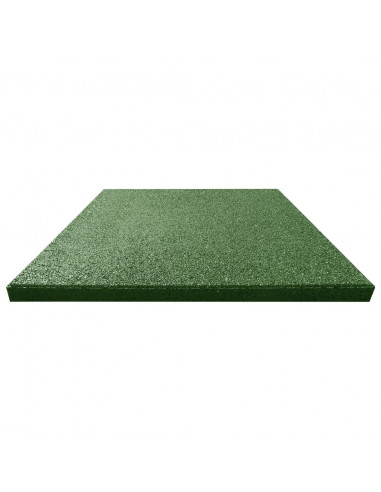 Piastrelle Anticaduta 6 pz in Gomma 50x50x3 cm Verde