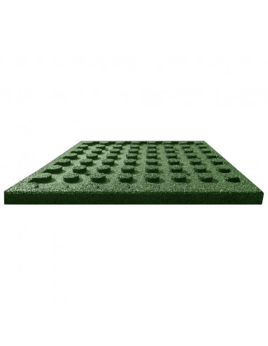 Piastrelle Anticaduta 6 pz in Gomma 50x50x3 cm Verde
